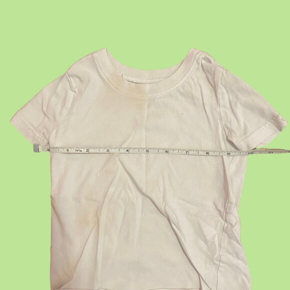 Carter’s Toddler Boys Girls White Short Sleeve Cotton T-Shirt (Size 2/3) - Picture 3 of 6